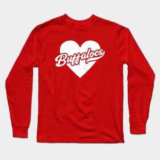 Vintage Buffaloes School Spirit // High School Football Mascot // Go Buffaloes Long Sleeve T-Shirt